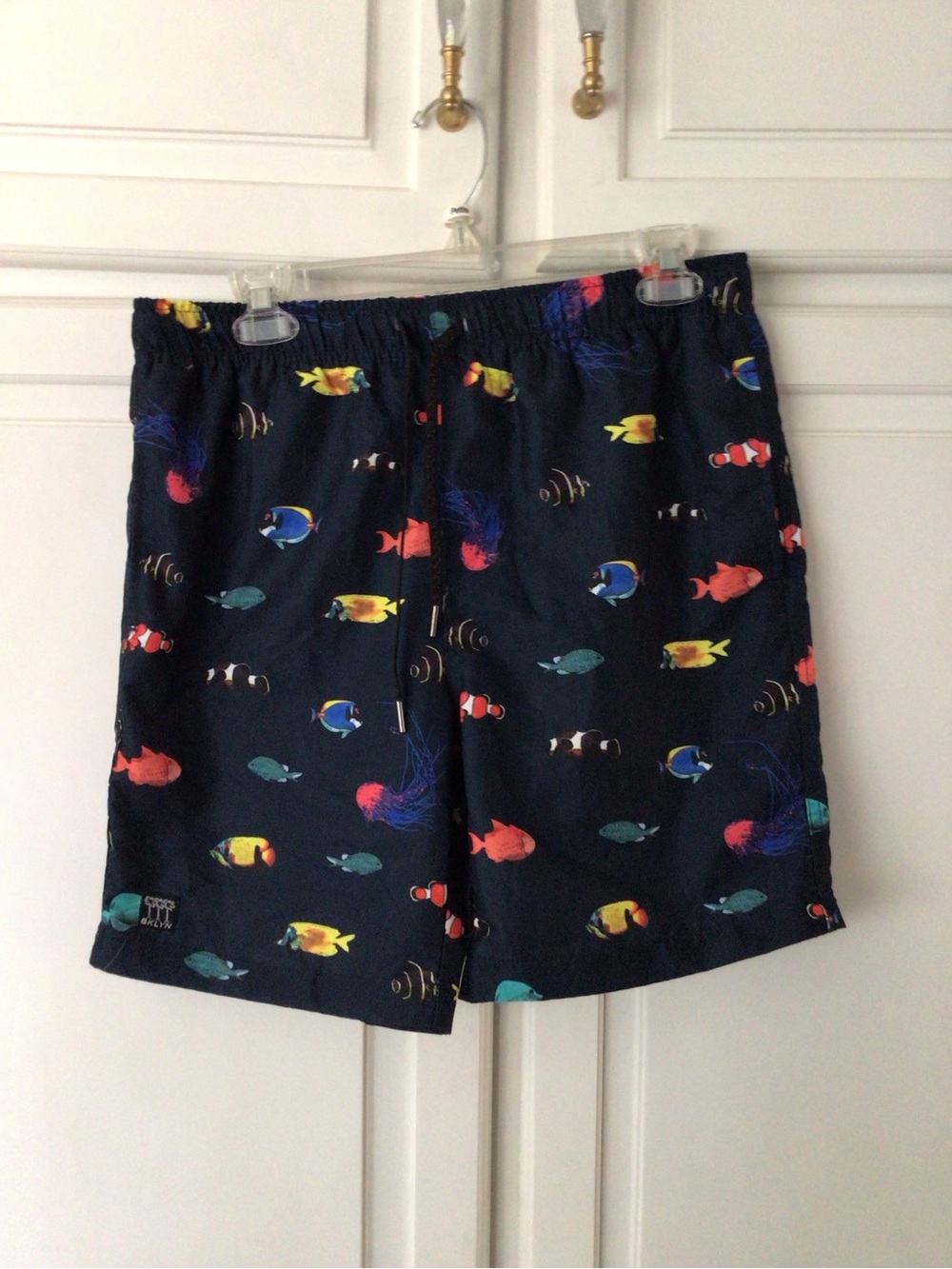 Boys' Navy Tropical Fish Swim Shorts